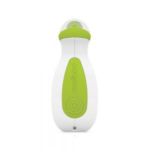Przenośny aspirator do nosa Nosiboo Go dla niemowląt do oczyszczania małych nosków w podróży: widok z tyłu