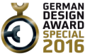 Odznaka zwycięzcy konkursu German Design Awards 2016 za elektryczny aspirator do nosa Nosiboo Pro