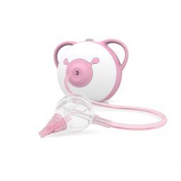 Open a photo of the Nosiboo Pro Electric Nasal Aspirator in pink colour with its awards