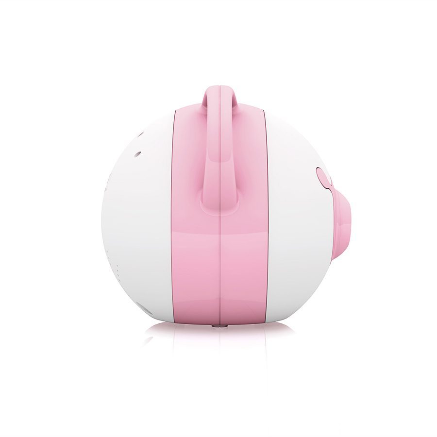 Elektryczny aspirator do nosa Nosiboo Pro dla niemowląt do oczyszczania małych nosków z wydzieliny: różowy, widok z lewej strony