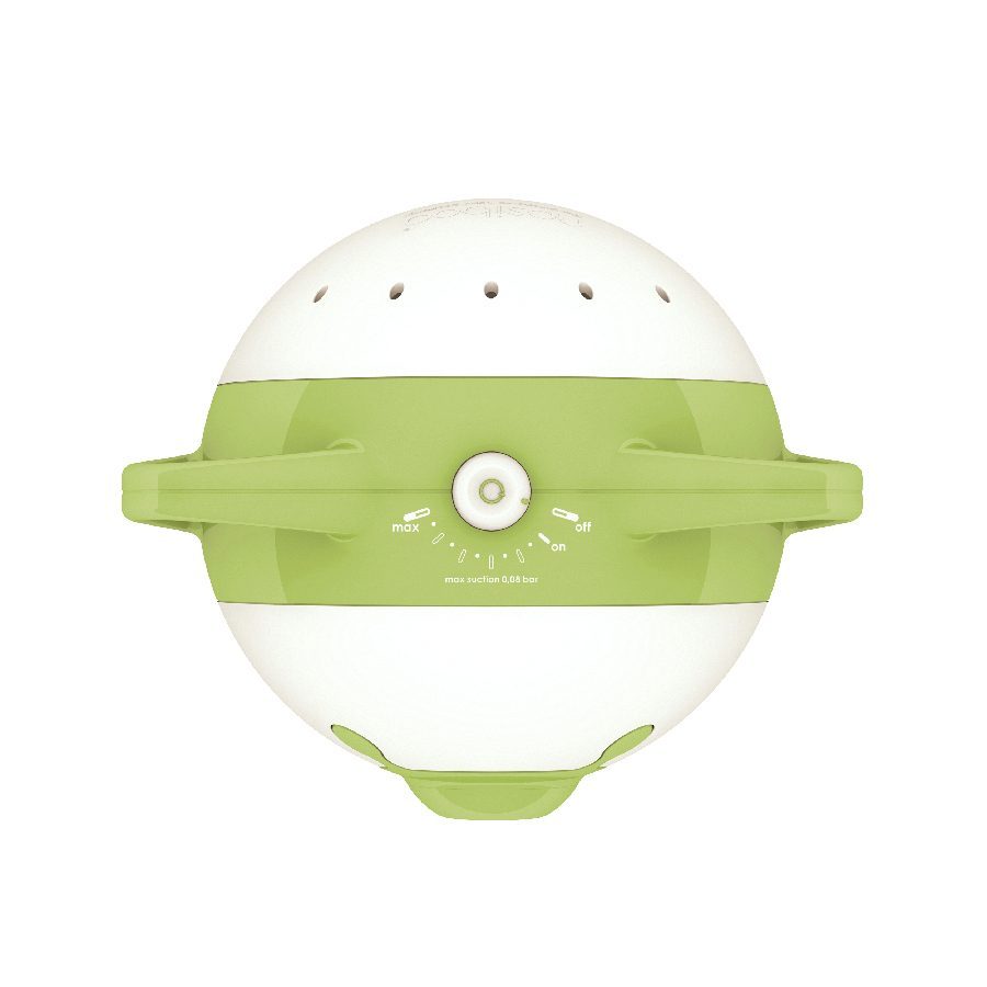 Nosiboo Pro2 elektrischer Baby Nasensauger, um verstopfte kleine Nasen professionell zu reinigen: in grüner Farbe, Ansicht von oben